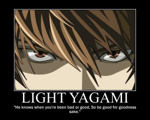 anime death note character light yagami quote from santa claus