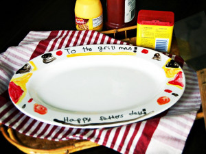 hand painted grilling platter dad will be proud to serve burgers and ...