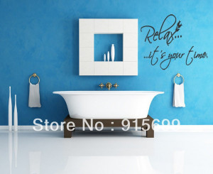 Relax-It-s-Your-Time-Bathroom-Vinyl-Wall-Art-Stickers-Large-Quotes ...