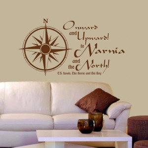 Vinyl Wall Decal Narnia, The Horse & His Boy, C.S. Lewis quote: Onward ...