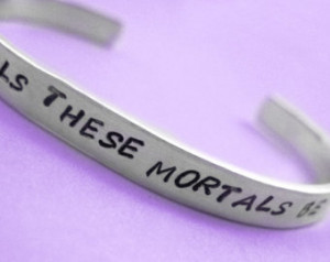 What Fools These Mortals Be . Hand Stamped Shakespeare Bracelet . in ...