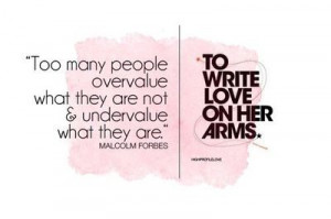 To write love on her arms..