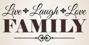 Live Laugh Love Family Vinyl Wall Quote Word Decal Home Decor
