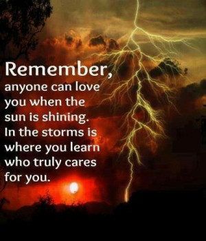 Through the storms...