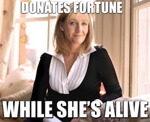 Good Girl JK Rowling lost her billionaire status by generously giving ...