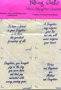 ... description screen printed quote panels daughter quotes talking quilts