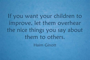 Great quote from Haim Ginott