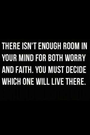 worry and faith #quote