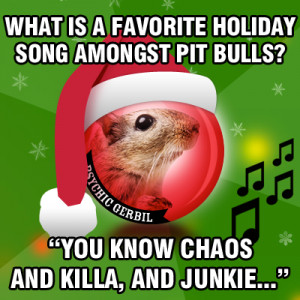 pit bull meme favorite holiday song Rudolph the red nosed reindeer