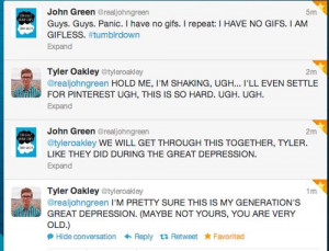 omw, John Green is so funny