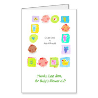 Baby-Shower Gift Add-a-Photo Printable Thank You for the Gift Cards