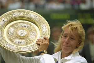 1990 --- Martina Navratilova won a record ninth women's singles title ...