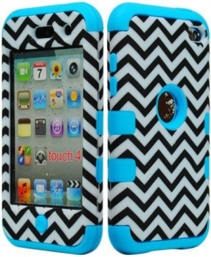 Bastex Hybrid Hard Case for Apple Ipod Touch 4, 4th Generation - Sky ...