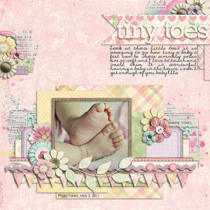 Tiny Toes Quote Scrapbook...