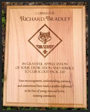 Cub Scout Award Plaques!