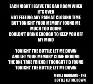 merle haggard - the bottle let me down