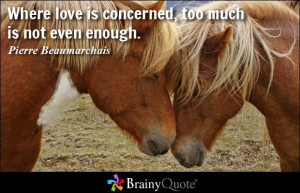Where love is concerned, too much is not even enough.
