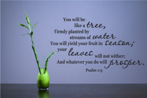 ... will yield your fruit in season; your leaves will not wither; An