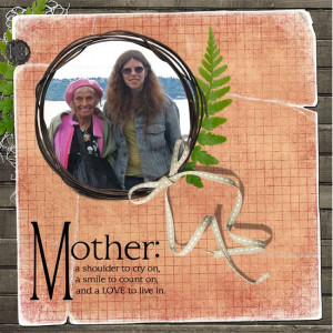 ... Home Page >> zanthia's Scrapbooks >> Mother and daughter - Page 1