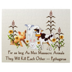 Pythagoras Vegetarian quote Jigsaw Puzzle