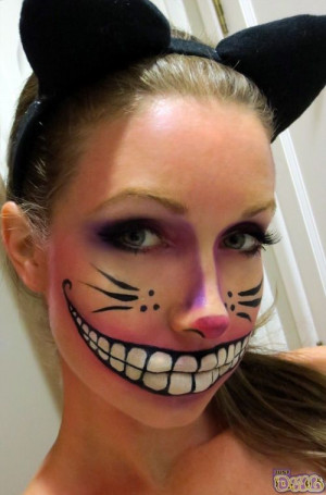 decided to give the Cheshire Cat makeup a go