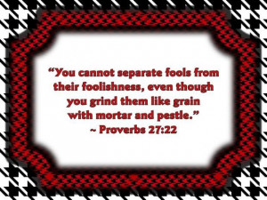 Fools and their foolishness