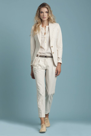 white linen pants suit for women