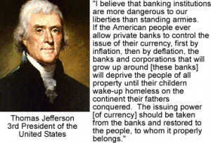 Ahem! Just remember what private banking institutions did to us in ...