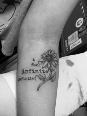 First tattoo! Explanation: “I feel infinite” - Perks of Being a ...