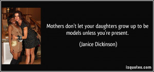 Mothers don't let your daughters grow up to be models unless you're ...
