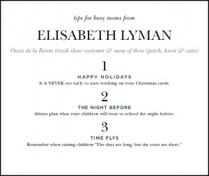 tips from a busy mom: elisabeth lyman