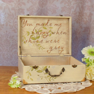 Keepsake Box - with Personalized Quote Shabby Chic, LHB