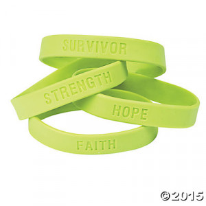 Lime Green Awareness Sayings Bracelets
