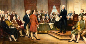 Painting of Founding Fathers.