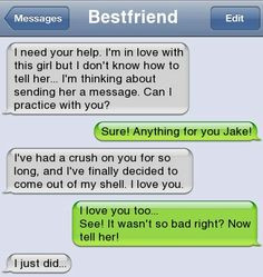 Awe! But it would have been better to tell her in person instead of a ...