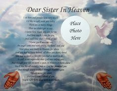 in loving memory quotes and sayings | Dear Sister in Heaven Memorial ...