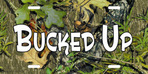 Bucked Camo License Plate Tag