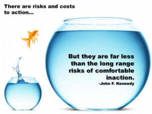 ... than the long range risks of comfortable inaction. -John F. Kennedy