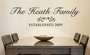 Wall Vinyl Quote - Custom Family Name (48