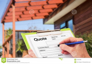 ... Free Stock Photos: Hand Writing a quote for Home Building Renovation