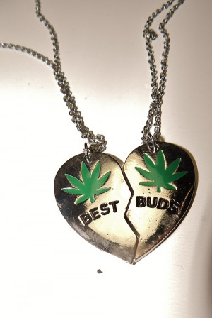weed marijuana best friend best friends necklace pot leaf