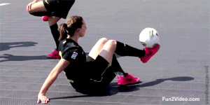 Girls Football Trick Animation