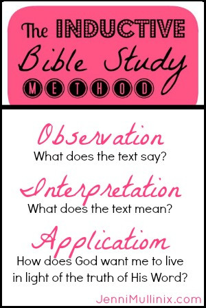 How to Study the Bible Using the Inductive Bible Study Method