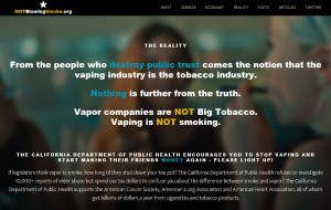 ... Big Vaping”: a small slice of the e-cigarette misinformation war