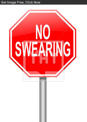 No swearing sign.