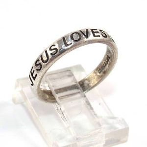 ... -Sterling-Silver-Jesus-Loves-Me-Inspirational-Quote-Band-Ring-Size-6