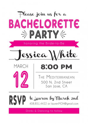 Funny Bachelorette Party Invitations