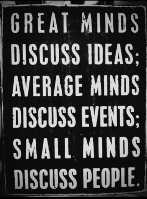 Small minds...