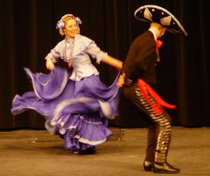 type of traditional Mexican dance and costumes.