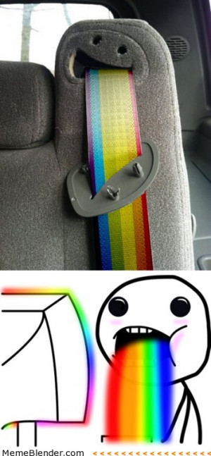 Puking Rainbows Seatbelt